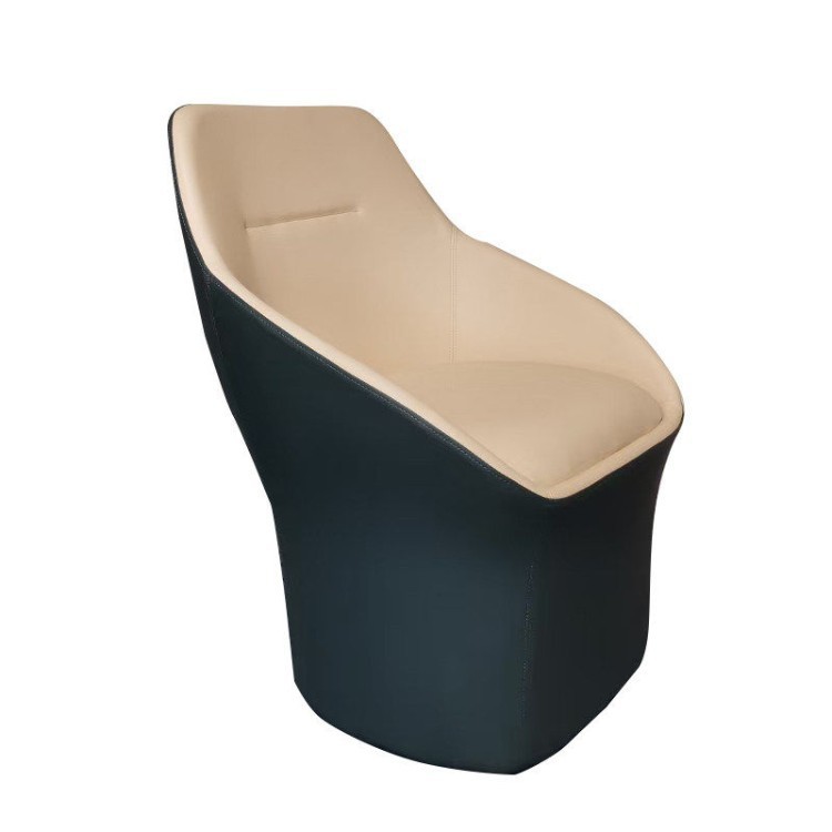 Modern Sculptural Upholstered Lounge Chair | Enveloping Business Accent Chair - Image 5