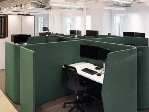 Modern High-Back Fabric Office Privacy Screen | Modular Workstation Partition