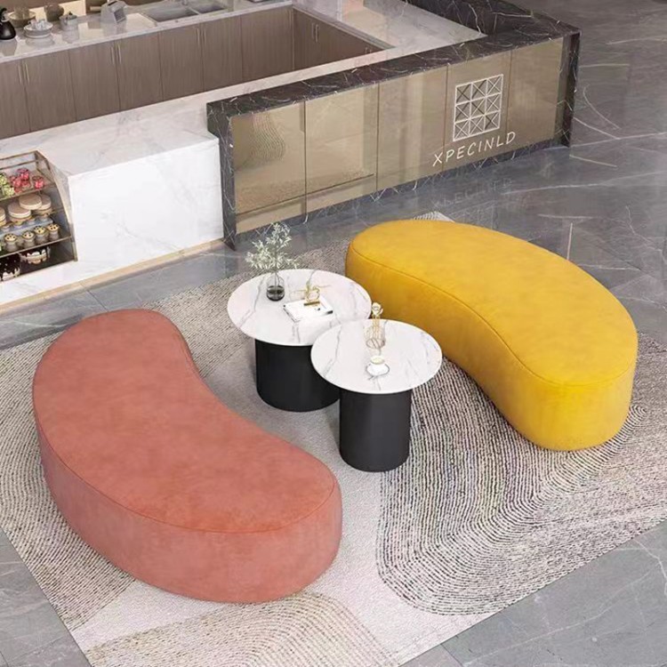 Modern Curved Modular Lounge Bench | Sculptural Design & Color-Block Upholstery for Libraries and Commercial Spaces - Image 2