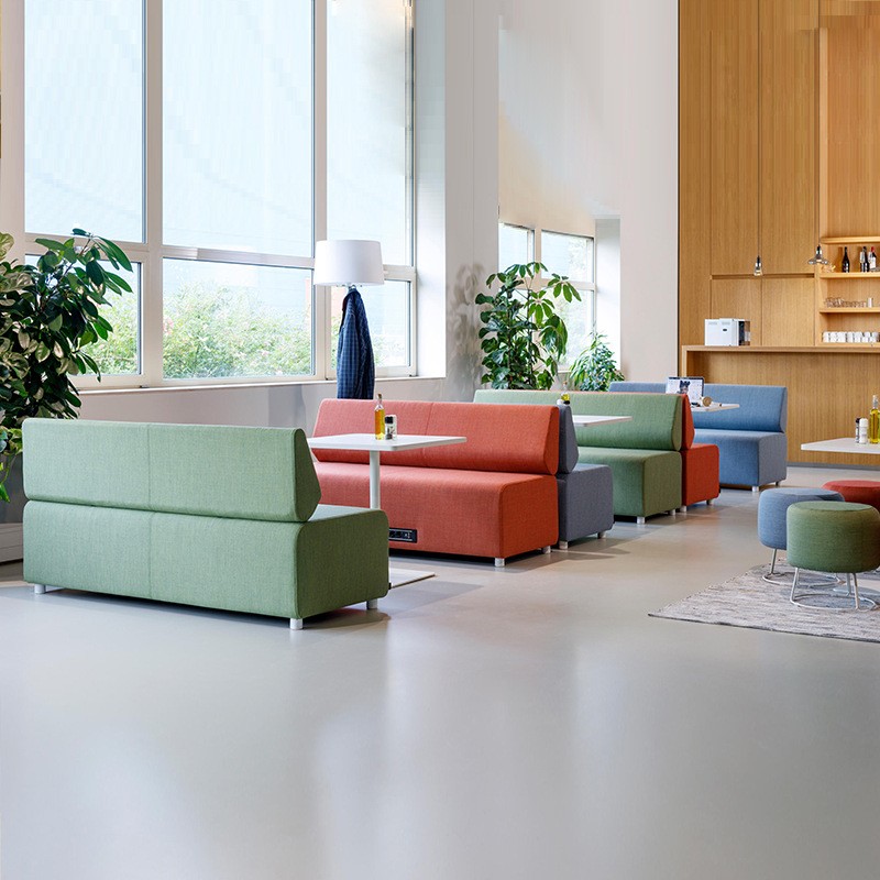 Modern Modular Office Sofa with Multicolor Upholstery - Image 2