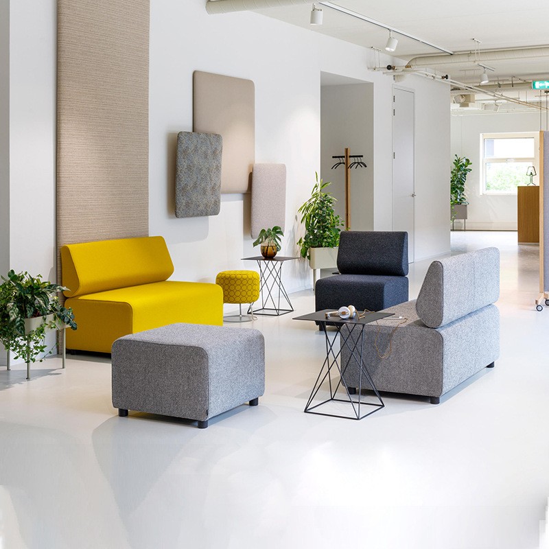 Modern Modular Office Sofa with Multicolor Upholstery - Image 4