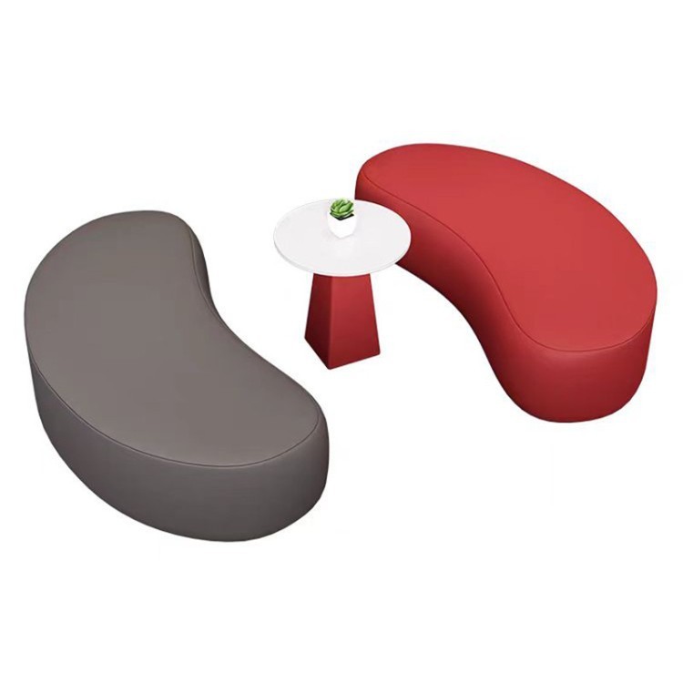Modern Curved Modular Lounge Bench | Sculptural Design & Color-Block Upholstery for Libraries and Commercial Spaces - Image 5