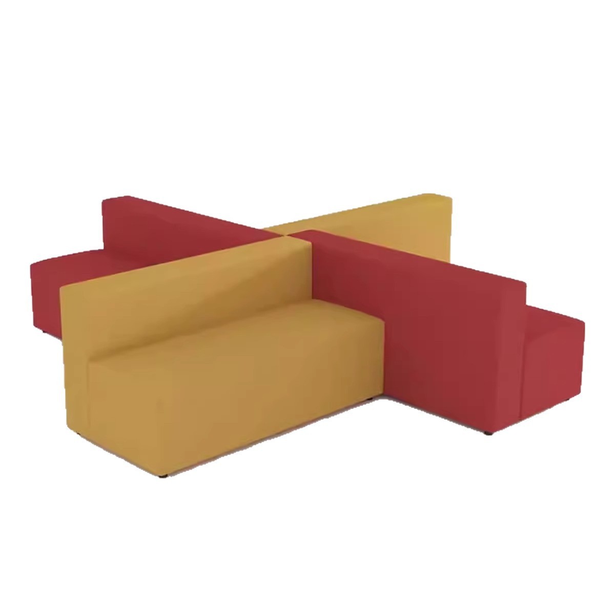Two-Tone Modular Sofa for Commercial Lounges and Meeting Areas - Image 5