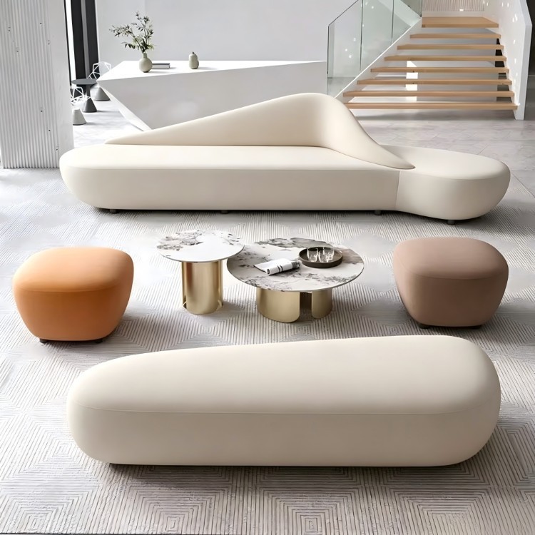 Modern Sculptural Modular Sofa | Flowing Public Lounge Seating - Image 2